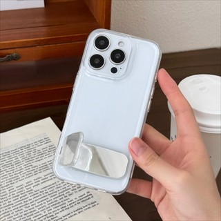 ibumpers Ốp Lưng iPhone Hộp Đựng Gương Trang Điểm Gấp Đơn Giản Cho Iphone 11 12 13 14 15 16 Pro Max