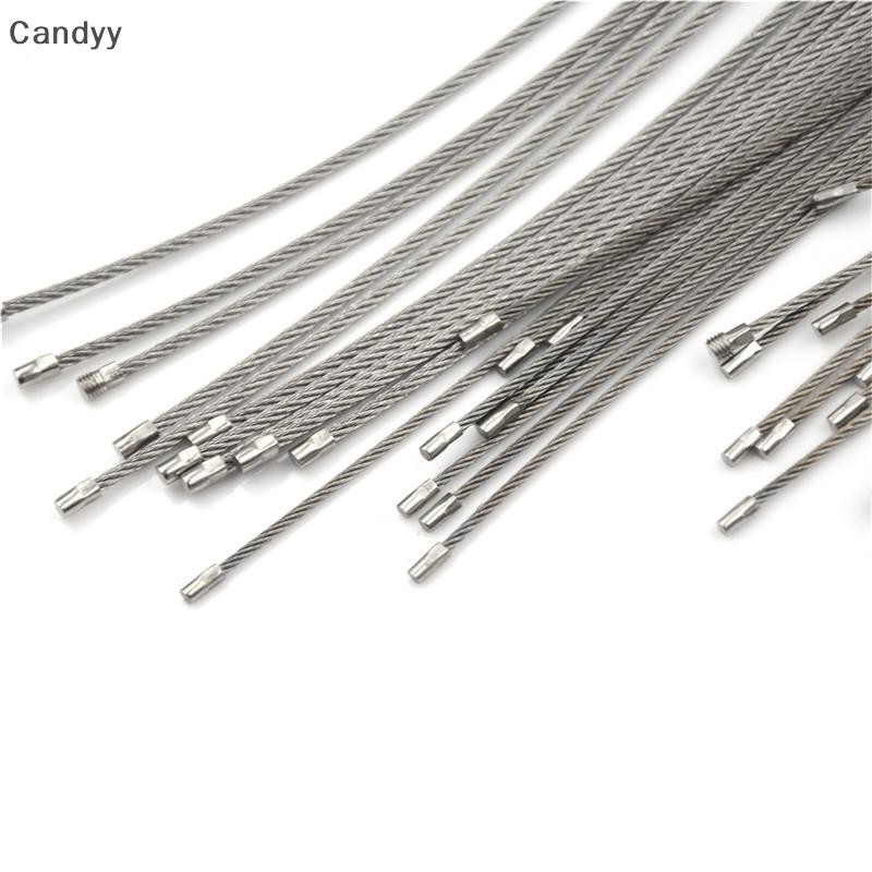 NDY 10 Chiếc Thời Trang Đi Bộ Đường Dài Dụng Cụ Dây Móc Khóa Cáp Vòng Chìa Khóa Thép Không Gỉ 10 / 15 / 20cm N