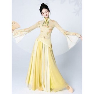 Cổ Điển Múa Sườn Xám Cổ Thanh Lịch Gạc Cổ Phong Cách Trung Hoa Hiệu Suất Dân Tộc Chuyển Đổi Vũ Trung Hoa-la