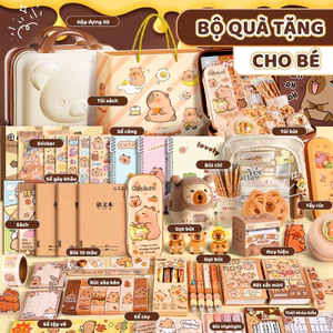 Set Dụng Cụ Học Tập Dễ Thương - Bộ Văn Phòng Phẩm Hoạt Hình Đáng Yêu, Quà Tặng Giúp Bé Hứng Thú Học Bài