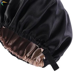 Phụ nữ - Satin mềm mại bonnet hai lớp có thể đảo ngược và điều chỉnh, phù hợp làm mũ ngủ cho cả người lớn và trẻ em