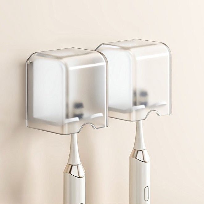 Giá để bàn chải đánh răng bằng nhựa, Giá treo tường không đục lỗ, Giá đỡ bàn chải đánh răng cốc, Giá đỡ bàn chải đánh răng điện