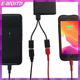 E-woitd 1 Trong 2 Ra USB HUB Xe Ô Tô Bộ Chia Cáp Cáp Dây Sạc Cho Điện Thoại Thông Minh Android HNVN