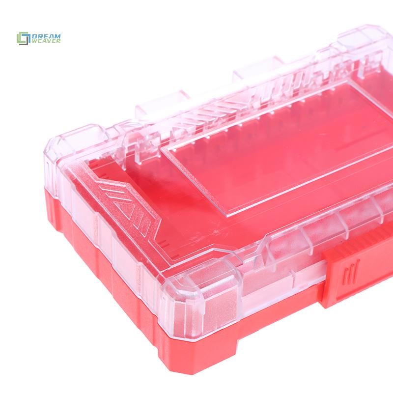 [Dream] Hộp đựng mũi khoan Hộp đựng mũi khoan lục giác 6.35mm di động 5 kích cỡ Giá đỡ có thể tháo rời PVC chịu nước Bảo quản có thể treo mới