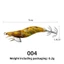 Jig mực AWNGD, Mồi câu cá 1,5 # 7cm, Mồi câu cá cứng Dạ quang 8.2g Phát sáng trong bóng tối Mồi cứng Câu cá nước mặn