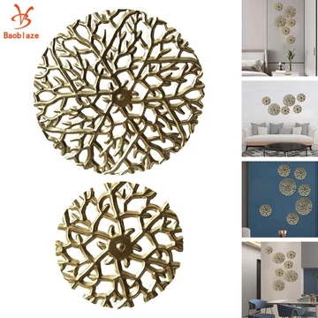 Baoblaze Kim Loại Treo Tường Điêu Khắc Nghệ Thuật Treo Tường Trang Trí Mộc Mạc Cảnh Đĩa Hình Mặt Dây Cho Phòng Ngủ Văn Phòng Phòng Phòng Khách Phòng Tắm Trong Nhà