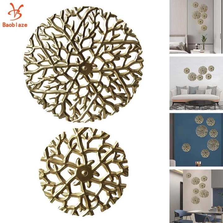 Baoblaze Kim Loại Treo Tường Điêu Khắc Nghệ Thuật Treo Tường Trang Trí Mộc Mạc Cảnh Đĩa Hình Mặt Dây Cho Phòng Ngủ Văn Phòng Phòng Phòng Khách Phòng Tắm Trong Nhà
