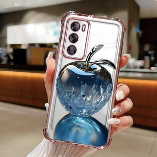 Thích hợp cho Ốp điện thoại OPPO Reno12 Pro Thiết kế pha lê Apple Đơn giản Nhỏ trong suốt Chất liệu TPU trong suốt Giá cả phải chăng Chống sốc Chống trượt Chống rơi