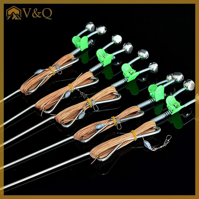Cần câu cá tự động mini lò xo, phù hợp câu lười, dễ lắp đặt
