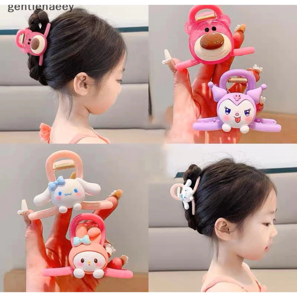 Set 4 Kẹp Tóc Càng Cua Hình Gấu Dâu Siêu Cute Cho Bé Gái - Kẹp tóc Trẻ Em Hoạt Hình Dễ Thương Loopy Grabing DT008