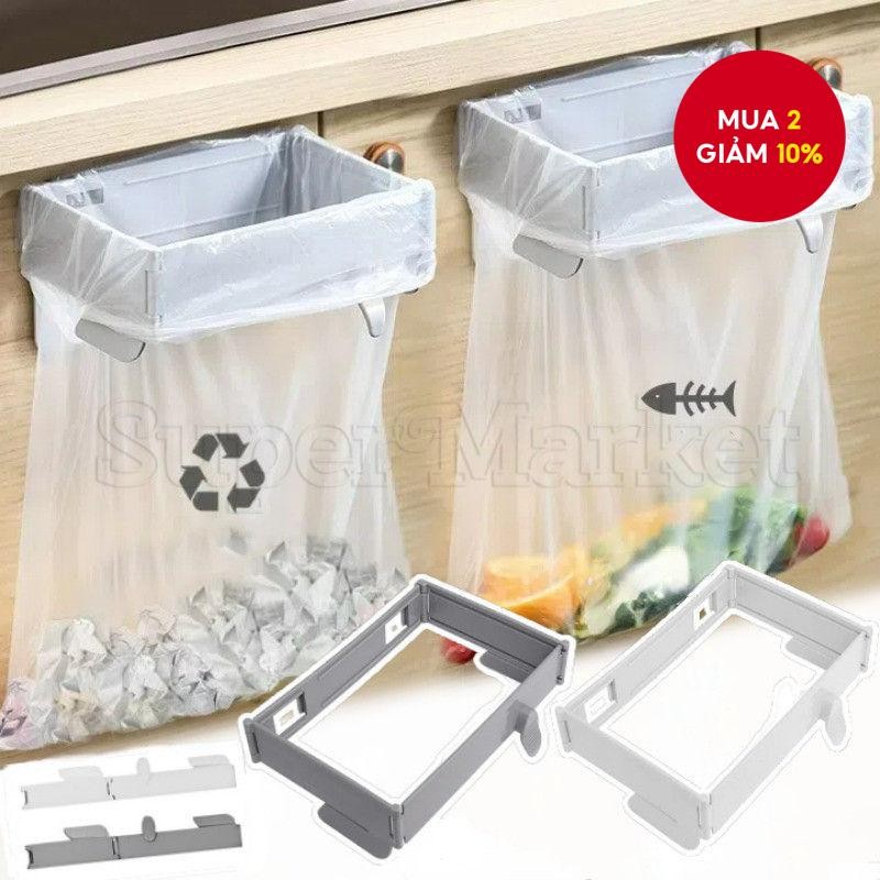 Treo Tường Có Thể Gập Lại Hộ Gia Đình Túi Đựng Rác Giá Tủ Cửa Lưu Trữ Túi Đựng Rác Hỗ Trợ AMIZIN