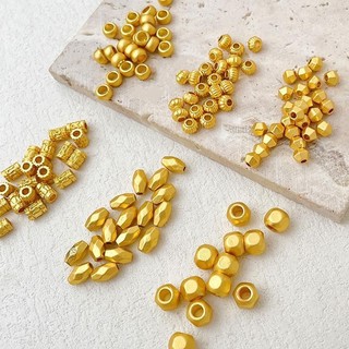 Bao bảo quản màu cát mờ, hạt bí ngô lỗ thẳng, phụ kiện DIY trang sức thủ công làm vòng tay, vòng cổ
