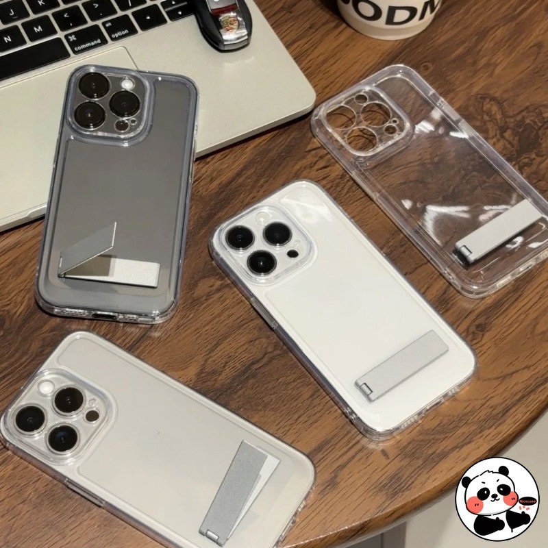 Vỏ Đế Kim Loại Cho iPhone 15 14 Plus 13 12 Mini 11 Pro Max XR XS Max X 8 7 6 6s Plus SE 2022 2020 15ProMax Ốp Lưng Trong Suốt TPU Mềm Dễ Thương Vỏ Điện Thoại Không Gian Trong Suốt