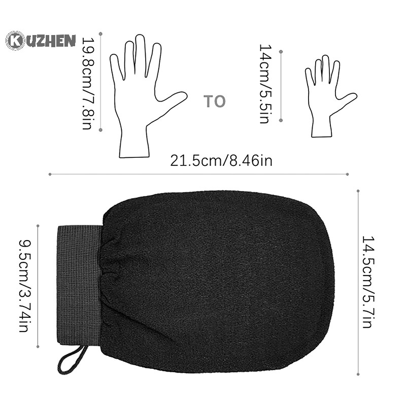 Kuzhen Maroc Tắm Tẩy Tế Bào Chết Găng Tay Hammam Tắm Vệ Sinh Toàn Thân Tẩy Tế Bào Chết Massage Mitt Kessa Lột Khăn Găng Tay HOT
