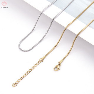 Dây chuyền thép không gỉ vàng, vòng cổ xoắn dài nữ, phụ kiện trang sức mới