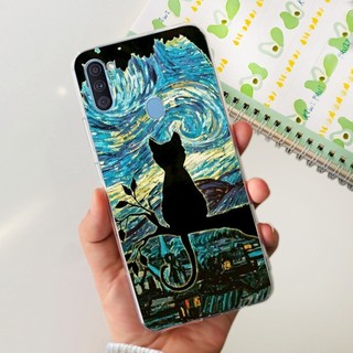Dành Cho Samsung Galaxy A11 M11 Vỏ SM-A115F SM-M115F Bìa Mềm Thời Trang Hoa Silicon Điện Thoại Cho Samsung A11 Ốp Lưng