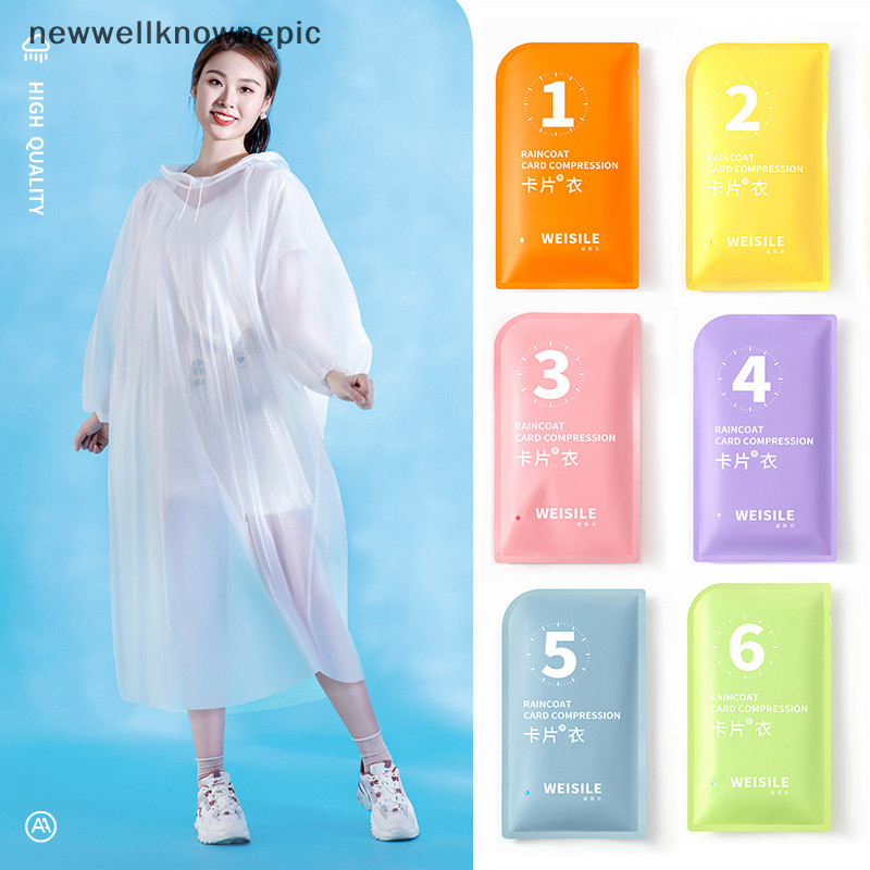 Newwellknownepic Di Động Dày Áo Mưa Du Lịch Ngoài Trời Áo Mưa Chống Thấm Nước Nữ Và Nam Dùng Một Lần Cắm Trại Che Mưa Đồ Dùng Du Lịch VN