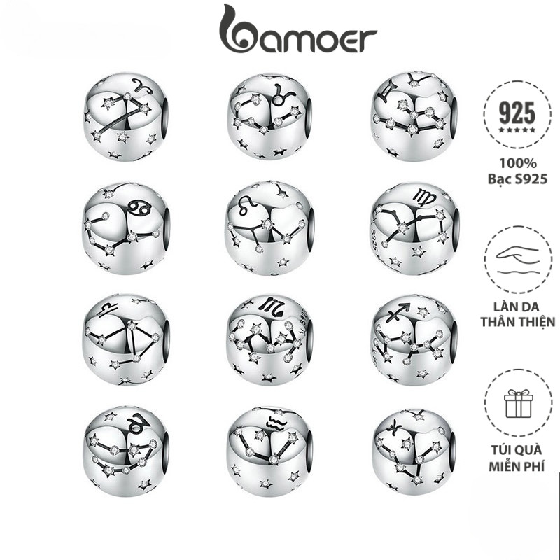 Đánh Giá Vòng Tay Bạc Bamoer 925 Cung Hoàng Đạo SCC1218 | Phong Cách Cổ Điển