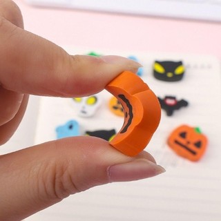 SEYAWSON 12 Chiếc Bút Chì Gỗ, Văn Phòng Phẩm Quà Tặng Sáng Tạo Halloween Viết Bút Chì, Đầu Lâu Goost Với Tẩy Bút Học Sinh