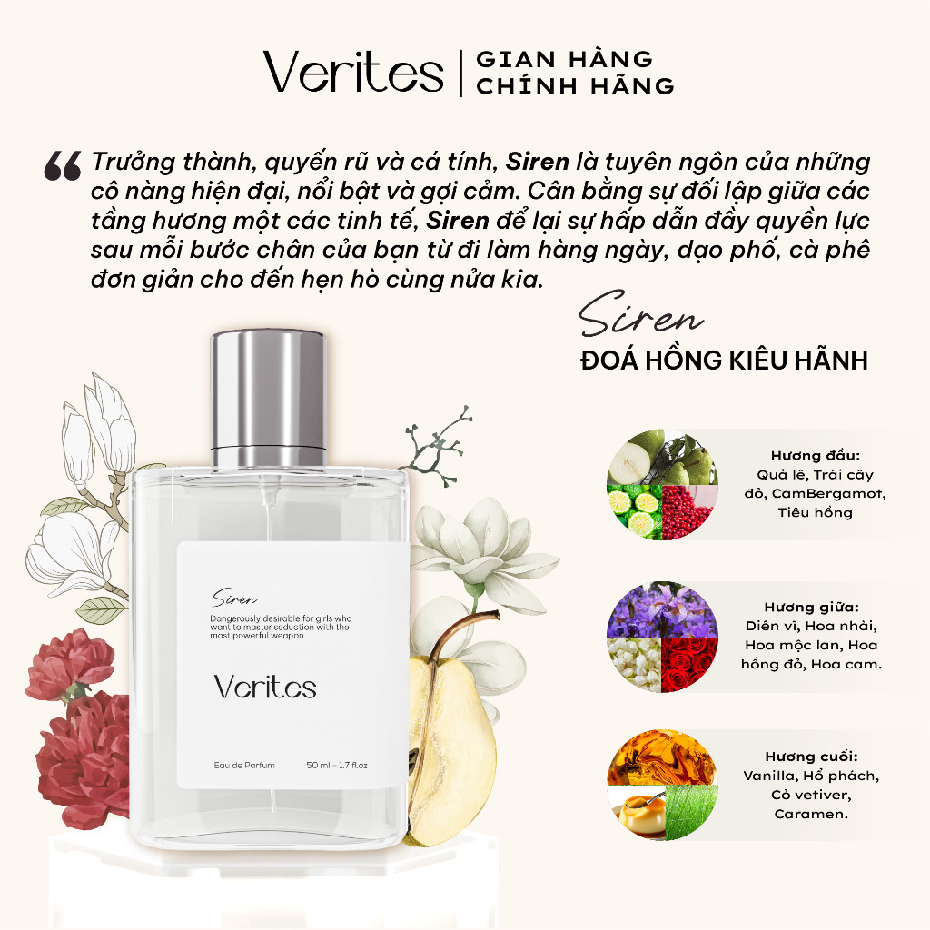Ảnh Bộ sưu tập Signature 5 hương nước hoa VERITES fullsize 50ml/chai 1
