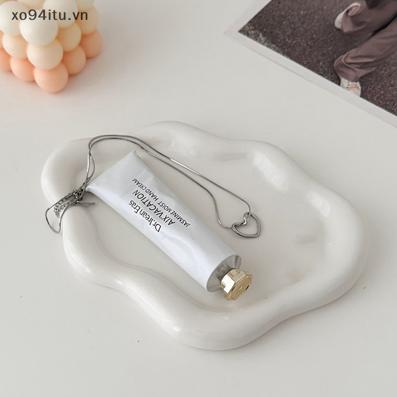 Xoitu Món Ăn Trang Sức Sáng Tạo Hình Đám Mây Tấm Gốm Khắc Thạch Cao Trang Trí Đồng Hồ Chìa Khóa Khay Đựng Hộ Gia Đình Lưu Trữ VN