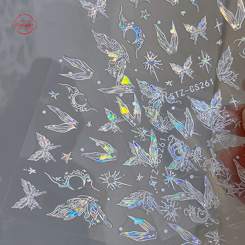 Diễu Hành Giấc Mơ Sáng Nàng Tiên Cá Đuôi Dán Móng Tay Đề Can 3D Móng Tay Nghệ Thuật Thiết Kế Trang Trí Đề Can VN