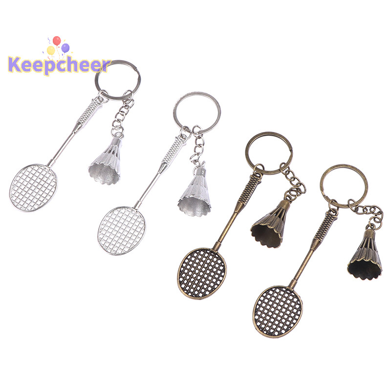 [Keepcheer] Móc khóa vợt cầu lông bằng kim loại Móc khóa cho xe hơi Móc khóa thể thao Quà tặng [Mới]
