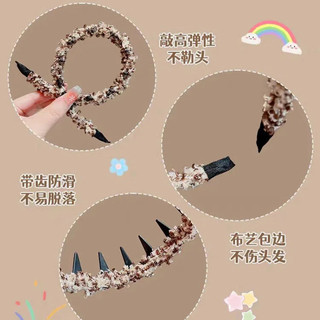 Băng đô sóng bện phong cách sang trọng nhẹ nhàng kèm lược răng băng đô chống trượt