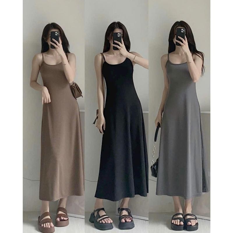 Đầm hai dây ôm gọn , có dây tăng đơ Nữ Dress