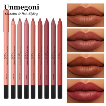 Unmegoni Bút kẻ môi, Bút kẻ môi nhung mờ chống thấm nước, Phác thảo tự nhiên Đường viền môi Matte Smooth Lipliner Pen