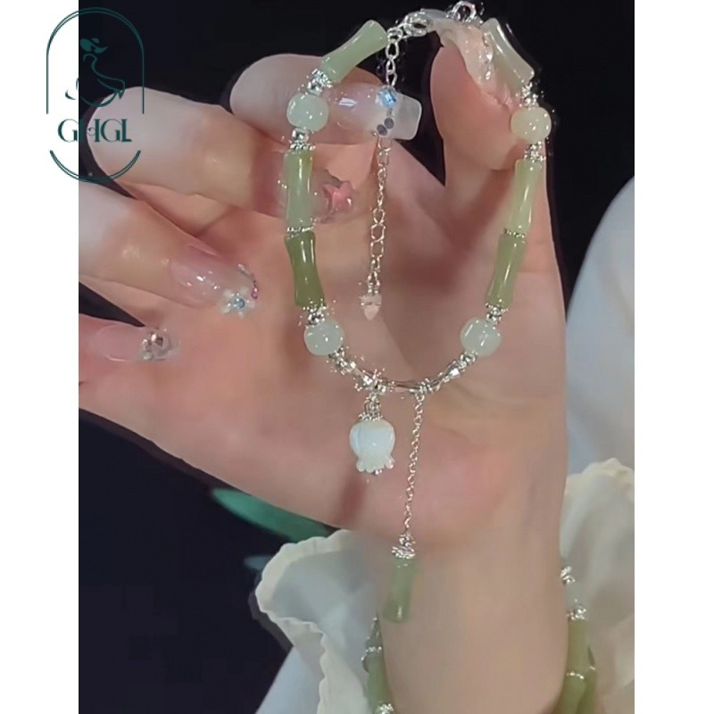 Mới Phong Cách Trung Quốc Tre Linghua Vòng Tay Thiết Kế Niche Vòng Tay Phong Lan Đơn Giản Phù Hợp Với Món Quà Bó Hoa Tăng Có Thể Hỗn Hợp Phù Hợp Nhiều Phong Cách