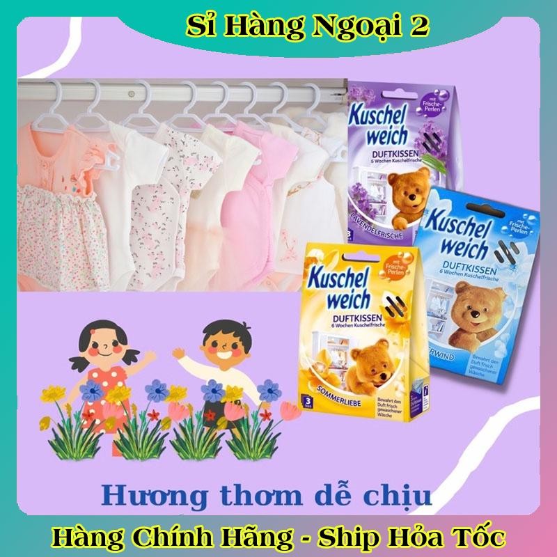 [auth] Túi thơm tủ quần áo cho bé Kuschel weich hình gấu trẻ em an toàn - Nội địa Đức đủ Bill [Hot]