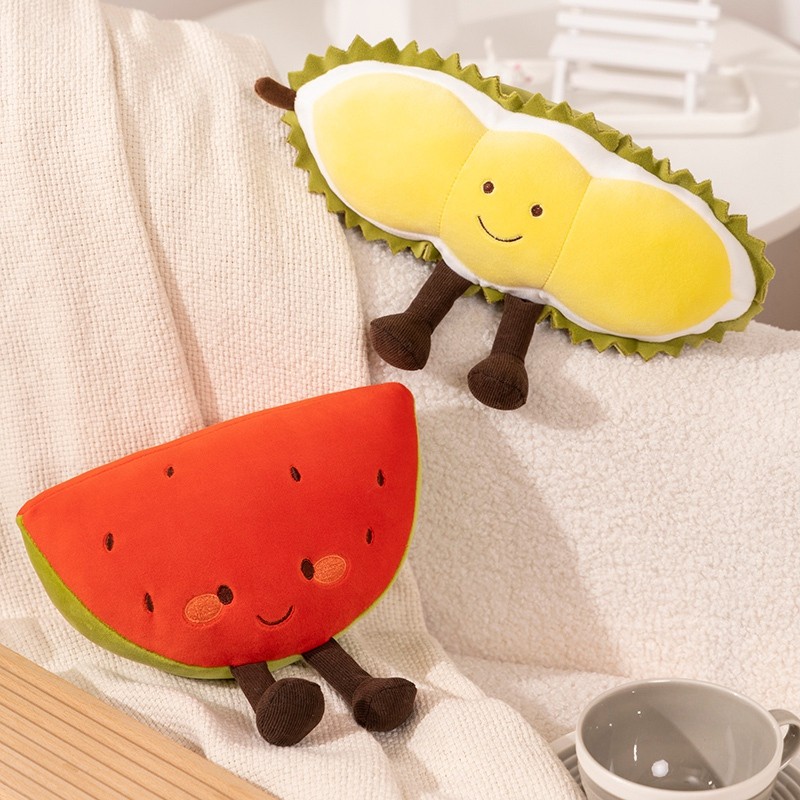 Rytanda sầu riêng, Cantaloupe, Dưa hấu, Đồ chơi nhồi bông trái cây dễ thương Bầu đắng, Gối, Búp bê rau củ, Gối cho trẻ em, Bạn gái, Quà tặng sinh nhật, Quà tặng Giáng sinh
