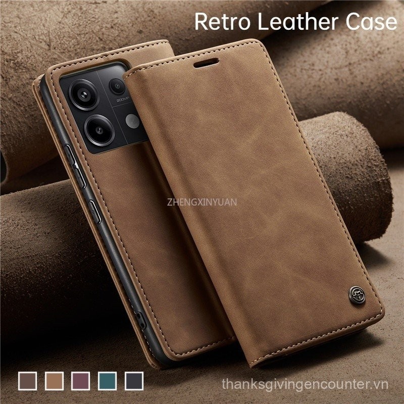 Bao da dạng ví cổ điển cho Redmi Note 13 Pro Plus note13 4G 5g 2023 Bao điện thoại sang trọng bao Đựng Thẻ Ví lật redminote13 rn5o