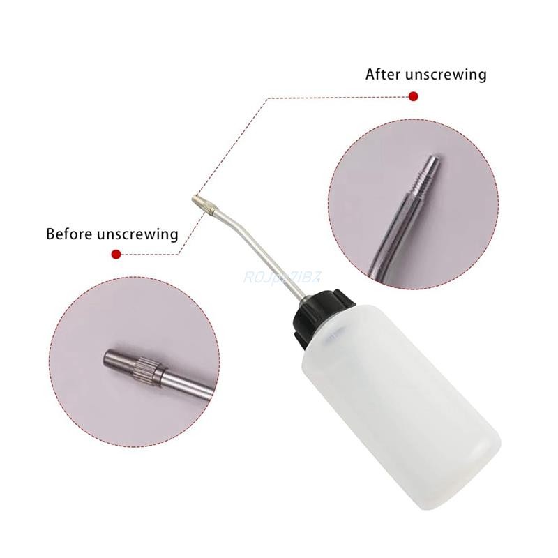 Oiler, Bình Đựng Dầu 120ml Có Vòi Góc Dài, Vít Trên Nắp Chai Dầu Vòi Mở Rộng 4 Cái