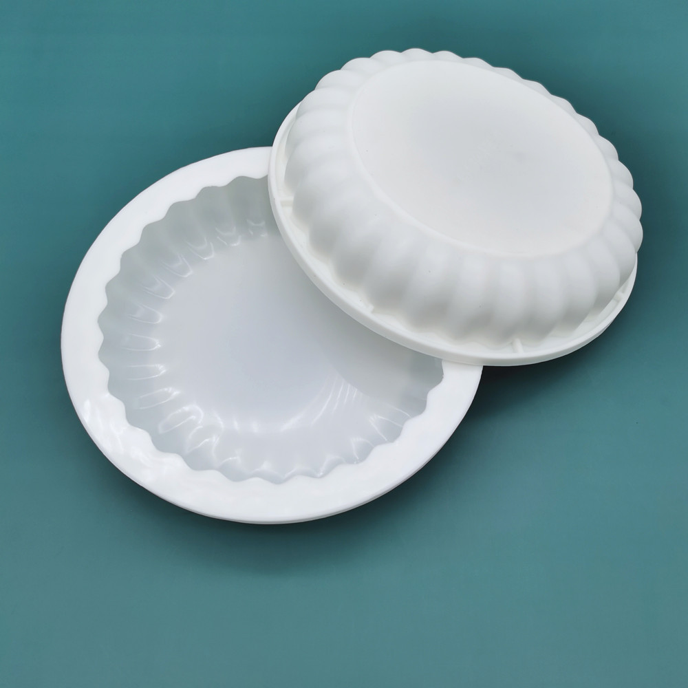 Khuôn làm bánh silicon tròn phẳng cổ điển Ý kiểu Pháp Drench tròn Fondant Mousse Khuôn làm bánh DIY