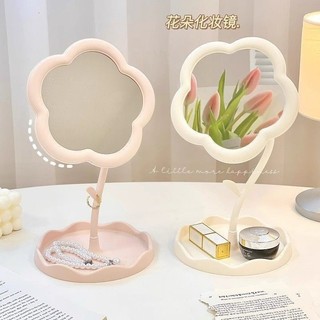 Gương trang trí máy tính để bàn gương trang điểm hoa dễ thương