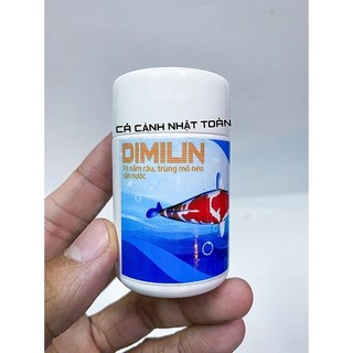 DIMILIN NẤM RÂU, TRÙNG MỎ NEO, RẬN NƯỚC, KÍ SINH TRÙNG CHO CÁ CẢNH 10G