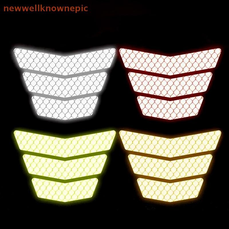 Newwellknownepic 6 Miếng Dán Xe Máy Cảnh Báo Phản Quang Hình Thang Mũi Tên Đuôi Xe Ô Tô Xe Đạp Đua Xe Thân Ốp Lưng Decal Băng Dính VN