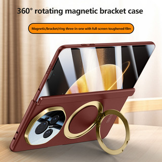 Sang trọng 360° Ốp lưng có thể xoay từ tính cho Honor Magic V3 Vs3 Skin Feel Matte Frosted Folding Protection Cover