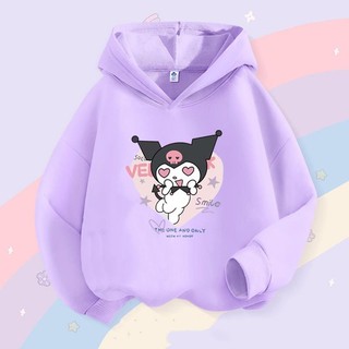 Cinnamoroll Bé Gái Có Mũ Trùm Đầu Nhẹ Tay Dài Hoạt Hình Dễ Thương Áo Hoodie Thời Trang