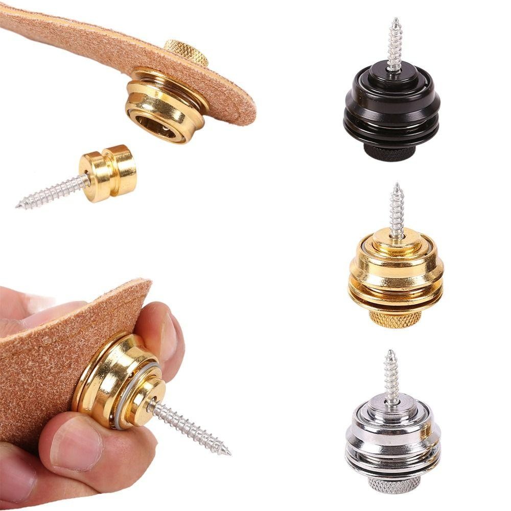 CORALTIDE Dây đeo đàn guitar điện, Phụ kiện nhạc cụ Khóa dây đeo đàn guitar hợp kim kẽm, dành cho dây đeo đàn guitar điện Acoustic Nút khóa dây đeo đàn guitar
