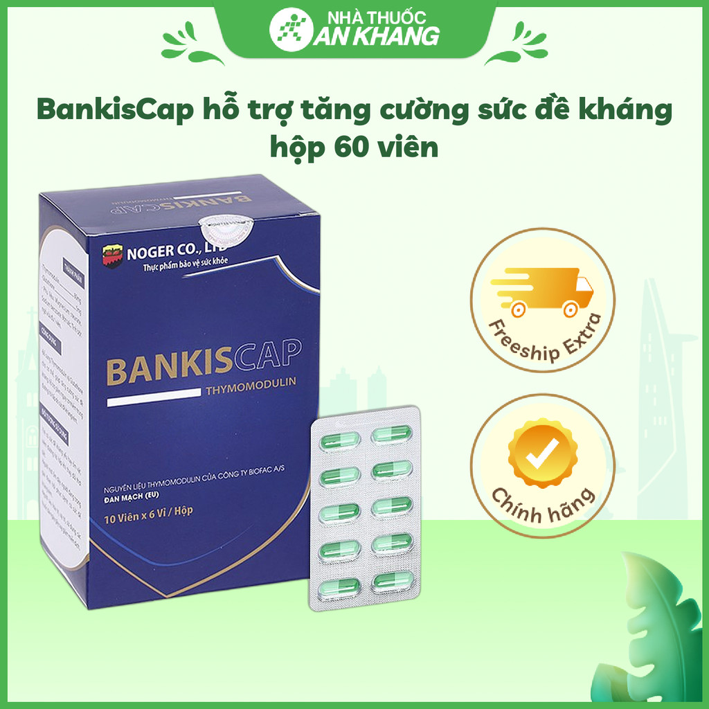 BankisCap hỗ trợ tăng cường sức đề kháng hộp 60 viên