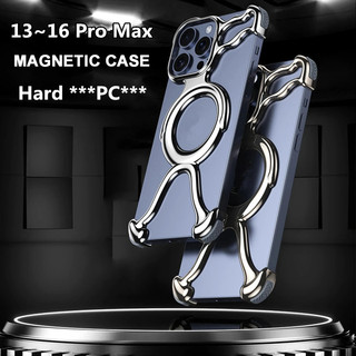 [Jlk] Dành Cho iPhone 16 15 14 13 Pro Max Ốp Lưng PC Lỏng Không Vành Chống Sốc Xe Ô Tô Từ Tính Sạc Không Dây