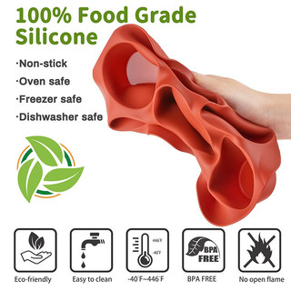 Khuôn nướng bánh muffin bằng silicon 7 khoang-Khay nướng chống dính Khuôn bánh mì Tart dùng chiên không dầu
