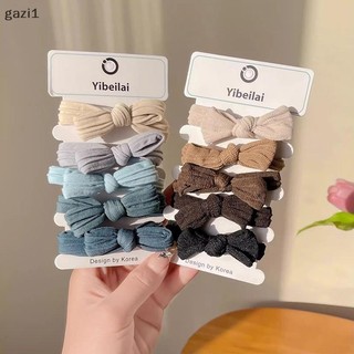 [Gazi1] 5 / 10 Chiếc Dây Buộc Tóc Nơ Đơn Giản Co Giãn Nhiều Màu Sắc Không Dấu Vết Đuôi Ngựa Dây Cao Su Dành Cho Nữ Bé Gái Phụ Kiện Tóc Thời Trang Dễ Thương Boutique