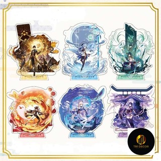Móc Khóa, Standee anime - Genshin Impact  cao cấp - Raiden Shogun, Hu Tao, Yae Miko, Ayaka, Zhongli, Nahida