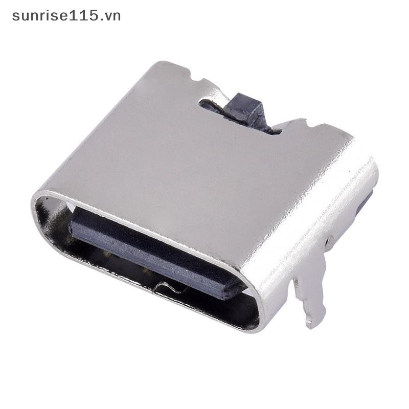 Srvn 10 Chiếc 2 Pin Micro USB Loại C Ổ Cắm Kết Nối USB 3.1 Type-C Nữ Jack Cắm Điện Dock Cho Cổng Sạc Điện Thoại Di Động.