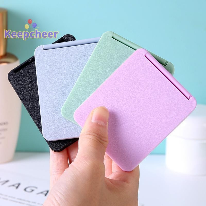 [Keepcheer] Gương gấp bằng nhựa Túi Gương trang điểm di động Tay du lịch Gương nhỏ Vanity Có thể gập lại Dụng cụ mỹ phẩm nhỏ gọn [Mới]