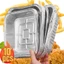 SUNKISSD 10 Cái Khay Giấy Thiếc Thực Phẩm, Hộp Giấy Nhôm Chống Dính 6 / 7 / 8 Inch, Lò Nướng Có Thể Tái Sử Dụng Chống Dầu BBQ Dụng Cụ Nướng Bánh Khay Chiên Không Khí